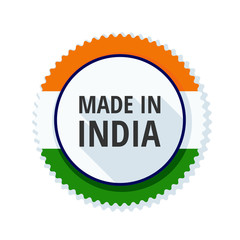 Made in India label illustration