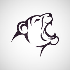 Lion vector logo icon illustration