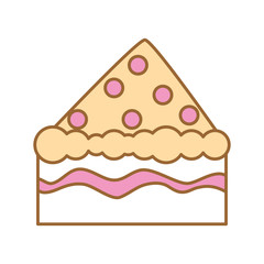 delicious cake portion icon