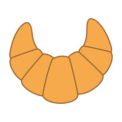 delicious croissant isolated icon