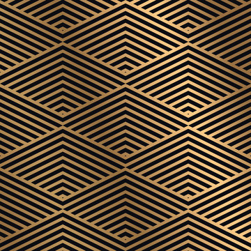 Golden seamless pattern on a dark background.