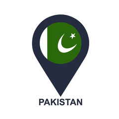 Pakistan-pin-flag-vector