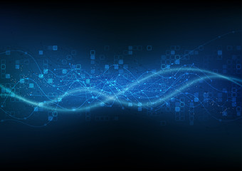 vector background abstract technology communication data Science