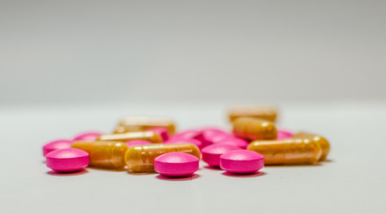 Pink and gold medicines