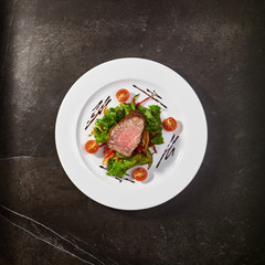 Gastronomic menu of luxury restaurant