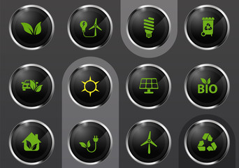 alternative energy icon set