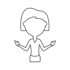 cartoon teacher woman icon over white background vector illustration