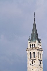 Fototapeta na wymiar Clock Tower in Romanshorn, Switzerland