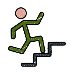 Man running pictogram icon vector illustration graphic design