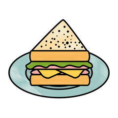 delicious sandwish isolated icon