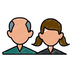 Woman and man couple icon vector illustration graphic design