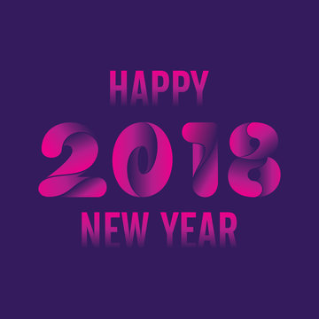 happy new year 2018 design