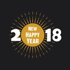 Fototapeta premium happy new year 2018 design
