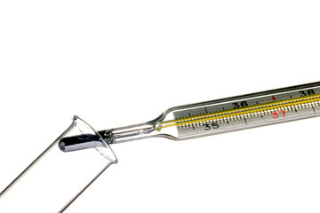 Medical mercury thermometer, creative set.