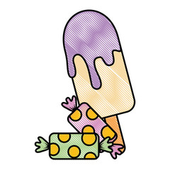 ice cream with candies