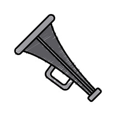 Vintage megaphone isolated icon vector illustration graphic design