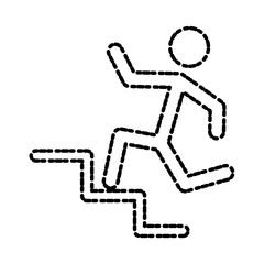 Man running pictogram icon vector illustration graphic design