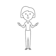 cartoon teacher woman icon over white background vector illustration