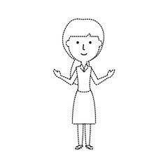 cartoon teacher woman icon over white background vector illustration