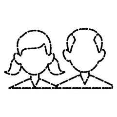 Woman and man couple icon vector illustration graphic design