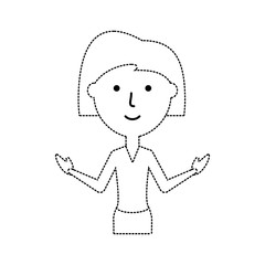 cartoon teacher woman icon over white background vector illustration