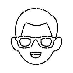 Man with glasses icon vector illustration graphic design