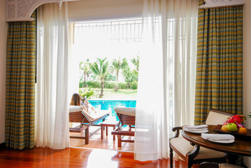 view on swimming pool