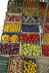 market with local food in split