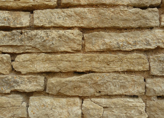 Ancient limestone masonry