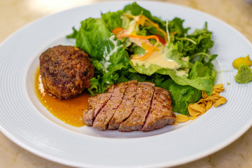 Grilled Beef With Wasabi and Garlic Paste