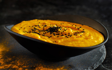 Fresh pumpkin soup