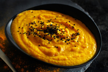 Fresh pumpkin soup