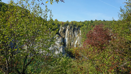 amazing landscape at the plitvice lakes in croatia