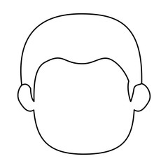 young man head avatar character