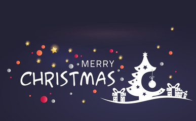 Fototapeta premium Golden christmas tree gifts background. Merry Christmas happy new year. Christmas tree. Creative Christmas tree. Merry Christmas greeting card.