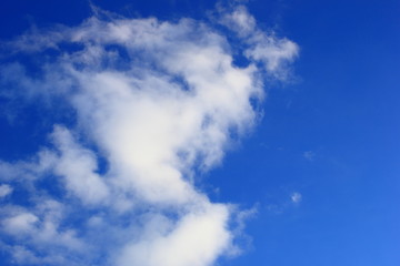 Clouds in the blue sky. Background, texture.