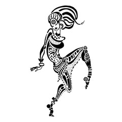 African woman in ethnic style.