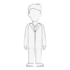 Businessman avatar full body related icon image vector illustration design