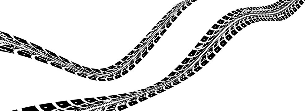Tire tracks illustration