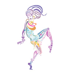 African woman in ethnic style.