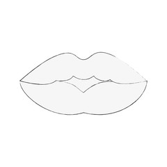 lips of a woman with lipstick icon image vector illustration design