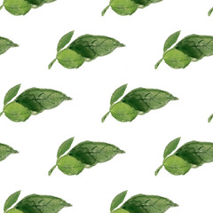 Seamless pattern with leaves