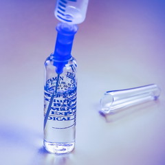 syringe and ampoule