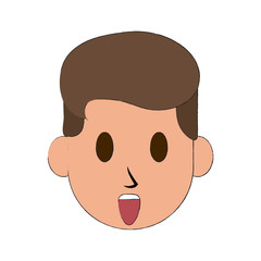 Fototapeta premium man happy relaxed icon image vector illustration design