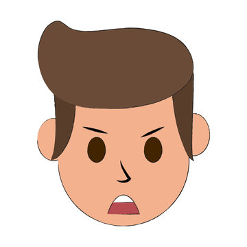 man angry icon image vector illustration design