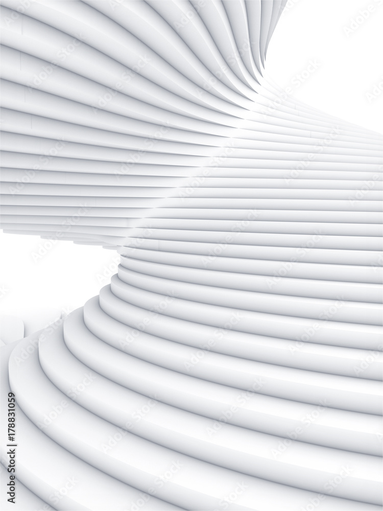 Poster white stripe pattern futuristic background. 3d render illustration