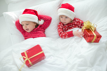 Little children at Christmas 