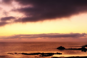 Fototapeta na wymiar Sunrise on the beach in soutern Spain