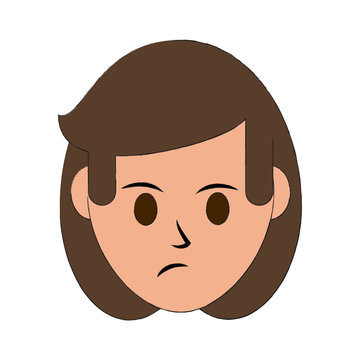 woman disgruntled icon image vector illustration design