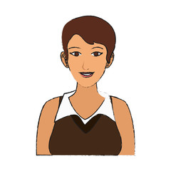 business woman portrait icon image vector illustration design